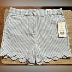 Girls Crown & Ivy‎ scalloped blue striped size 16 NEW